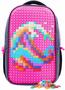 Upixel Trends Double Backpack Rucksack, 43 cm, 15.0 L(Schwarz/Magenta)