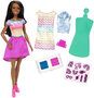 Mattel FRP06 - Barbie - Crayola Design, Farbstempel-Moden Puppe