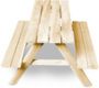 Kinder Picknick Tisch als unbehandelten Holz 89 x 80 x 50cm