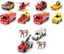 Dickie Toys 203099630 - Feuerwehrmann Sam, Die-Cast Metall Fahrzeug Set, 4-teilig, verschiedene Ausführungen