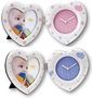 ZEP Foto-Uhr Heart Clock, Uhr Design Bilderrahmen für 2 Bilder je 10 x 10 cm, Maße 10 x 20 cm,