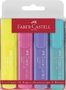 Faber-Castell 154610 - Textmarker Textliner 1546, 1 - 5 mm, 4er Etui, pastell