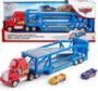 Mattel GKR37 - Disney Cars - Auto Transporter - Dinoco Mack Truck inkl. 2 Fahrzeugen