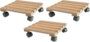 Pflanzenroller Holz eckig 30x30 cm Blumen Rollbrett bis 50 Kg