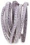 IRINA Damen Strass Armband Wickelarmband Grau