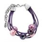 Armband mit hell und dunkel violetten Perlen
