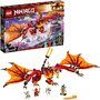 LEGO 71753 NINJAGO Kais Feuerdrache Drachen Spielzeug, Set mit 4 Ninja Mini Figuren