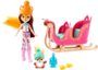 Enchantimals GJX31 - Schlittenfreunde Set mit Felicity Fox Puppe (15,24 cm), Tierfigur Flick, Schlitten und Zubehör, tolles Gesc