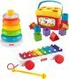 Fisher Price Baby Trio - Ringpyramide Bauklötze Xylophon Musik und Motorik