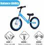 Bueuwe Laufrad Für 3-7 Jahre Mädchen & Jungen 14-Zoll-Trainingsfahrrad ohne Pedale mit Rahmen aus Kohlenstoffstahl, Verstellbare