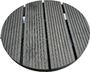 1 x Pflanzenroller WPC Anthrazit Geriffelt Kübelroller Rund Ø30cm x 8 cm Tragkraft 100kg mit bremsen
