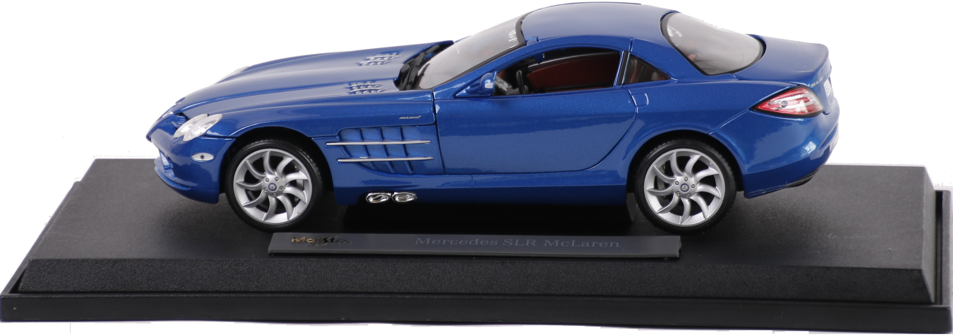 Mercedes SLR McLaren, Modellauto mit Federung, Maßstab 1:18, Türen und Motorhaube beweglich, Fertigmodell, lenkbar, 24 cm,