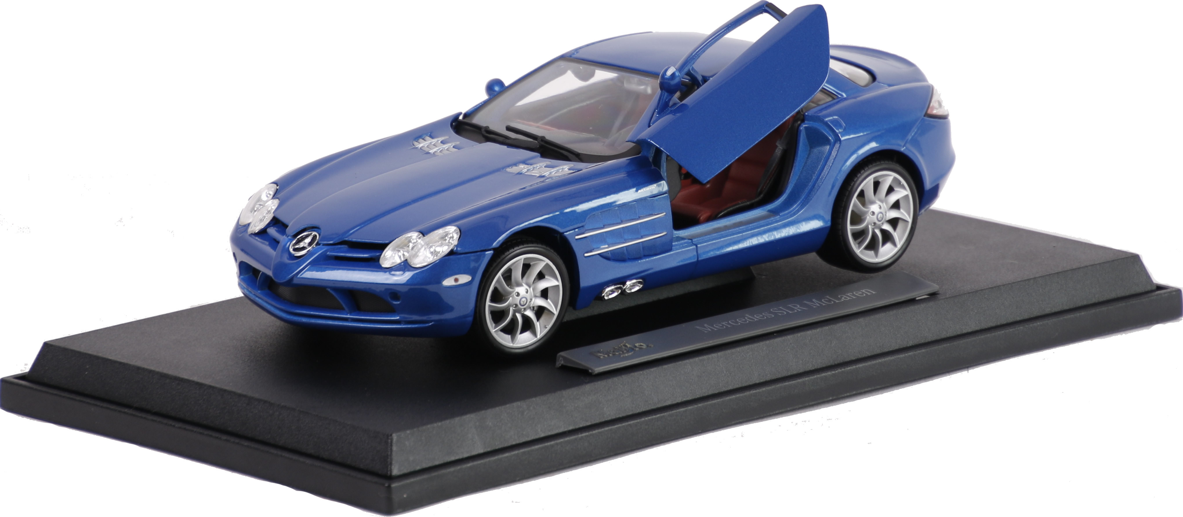 Mercedes SLR McLaren, Modellauto mit Federung, Maßstab 1:18, Türen und Motorhaube beweglich, Fertigmodell, lenkbar, 24 cm,