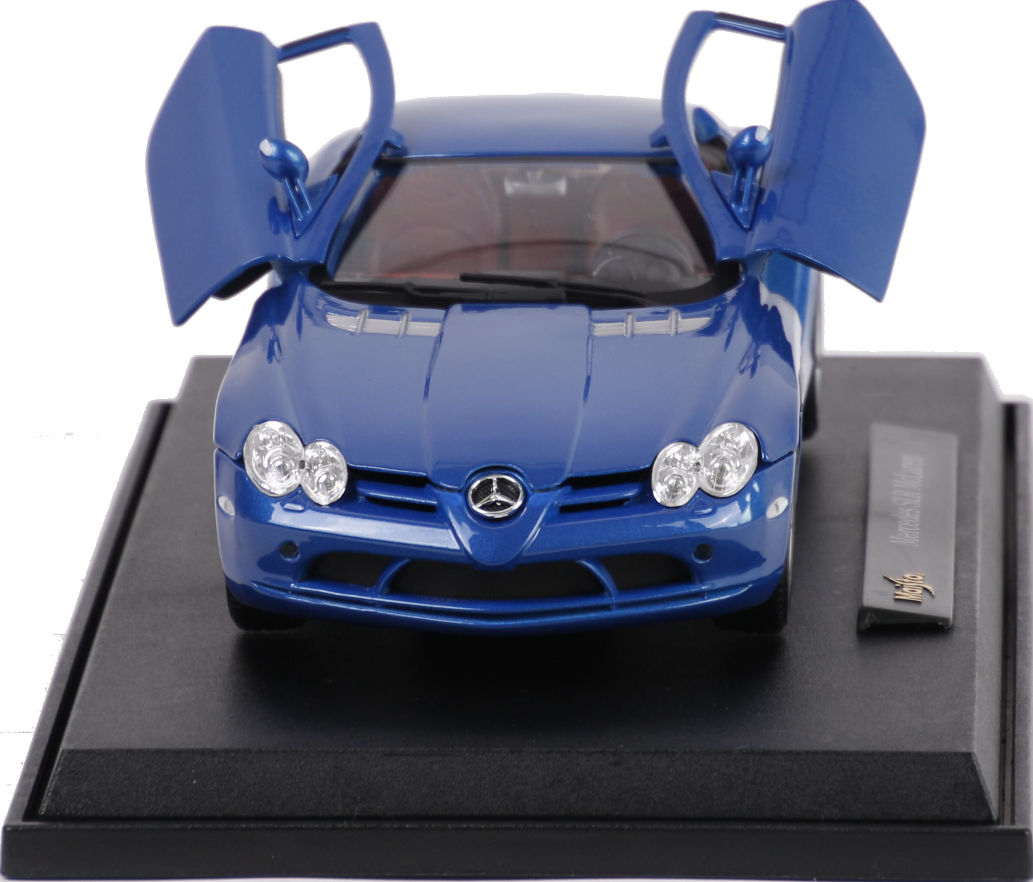 Mercedes SLR McLaren, Modellauto mit Federung, Maßstab 1:18, Türen und Motorhaube beweglich, Fertigmodell, lenkbar, 24 cm,