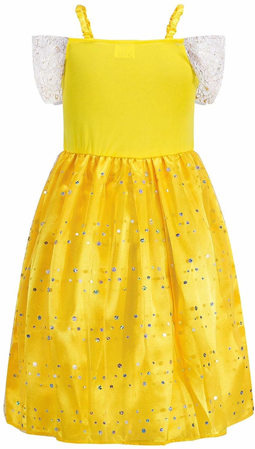 Katara 1749 - Prinzessinen-Kleid Belle / Belle aus Disney's für Karneval, Halloween, Prinzessin-Kindergeburtstag, Gelb