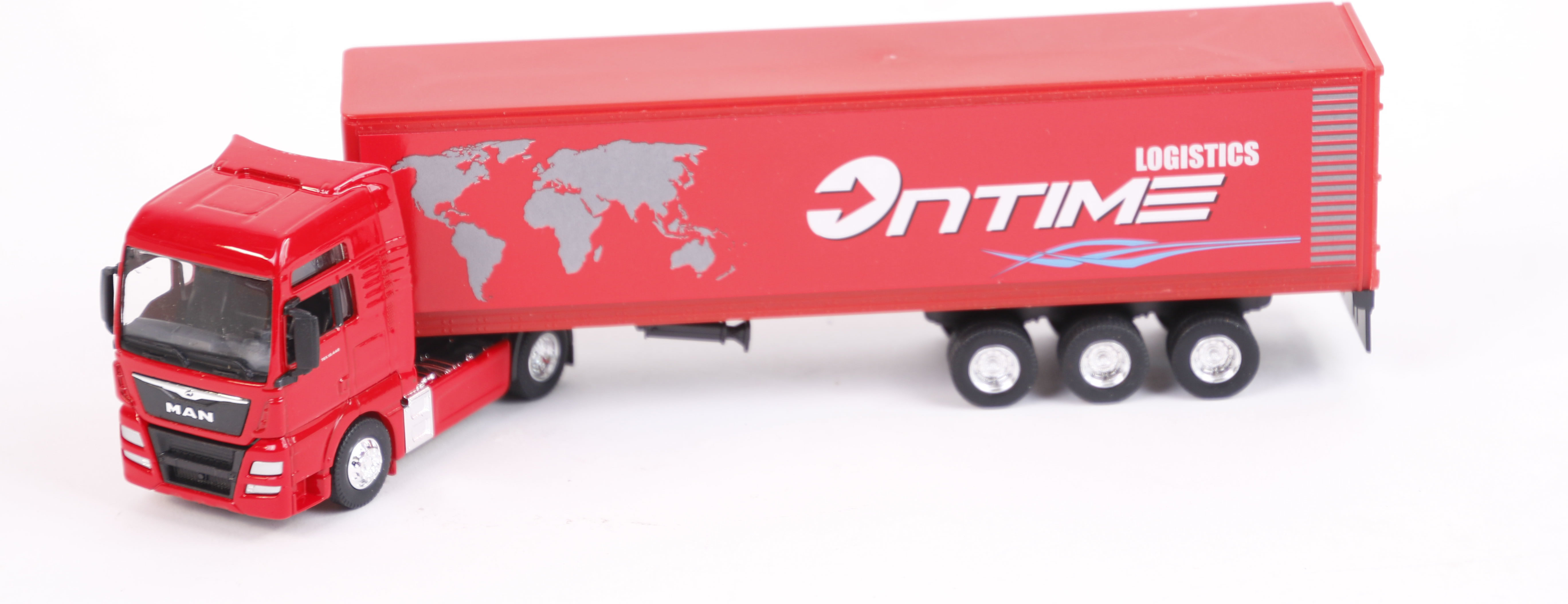 2 x WELLY 1:64 LKW mit Anhänger MAN Zugmaschiene