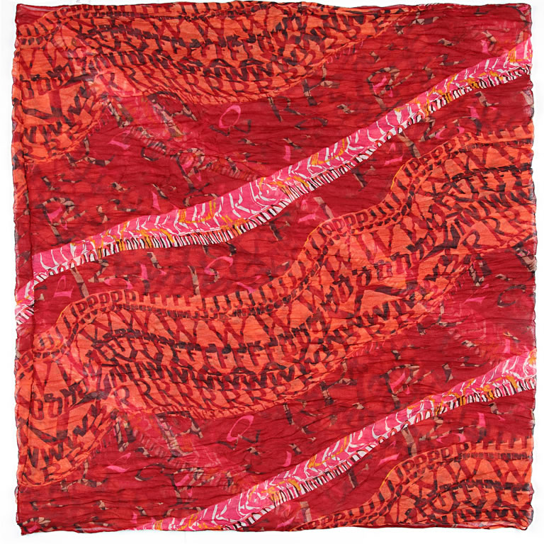 Damen Schlauchschal rot im Buchstaben Design