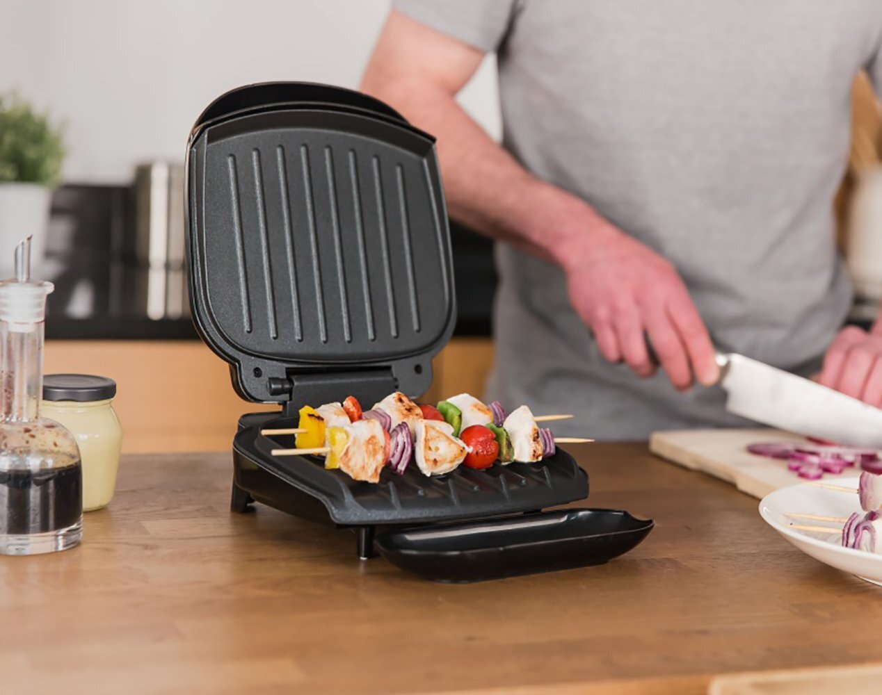 George Foreman 18840-56 Fitnessgrill Compact Grillplatte