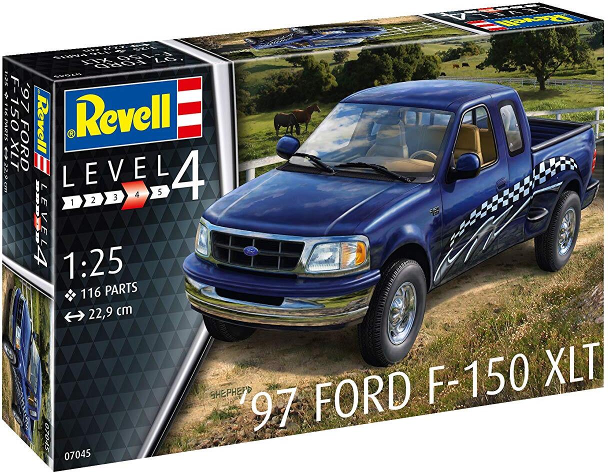 Revell 07045 1997 12 Modellbausatz 97 Ford F-150 XLT im Maßstab 1:25, Level 4