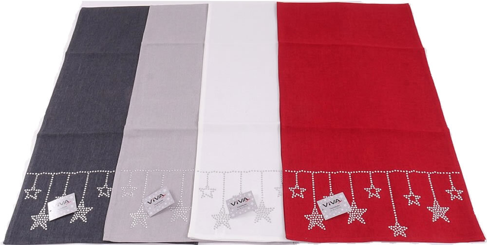 Tischläufer Weihnachten Tisch Decke Winter Deko Advent 40 x 140 cm mit Strass