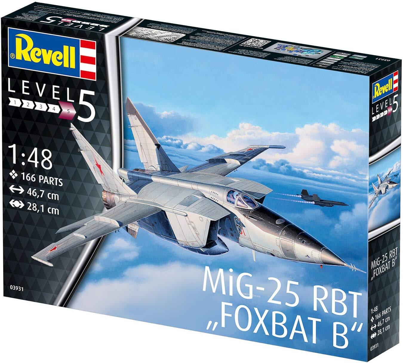Revell 03931 - Modellbausatz, MiG-25 RBT, Foxbat B