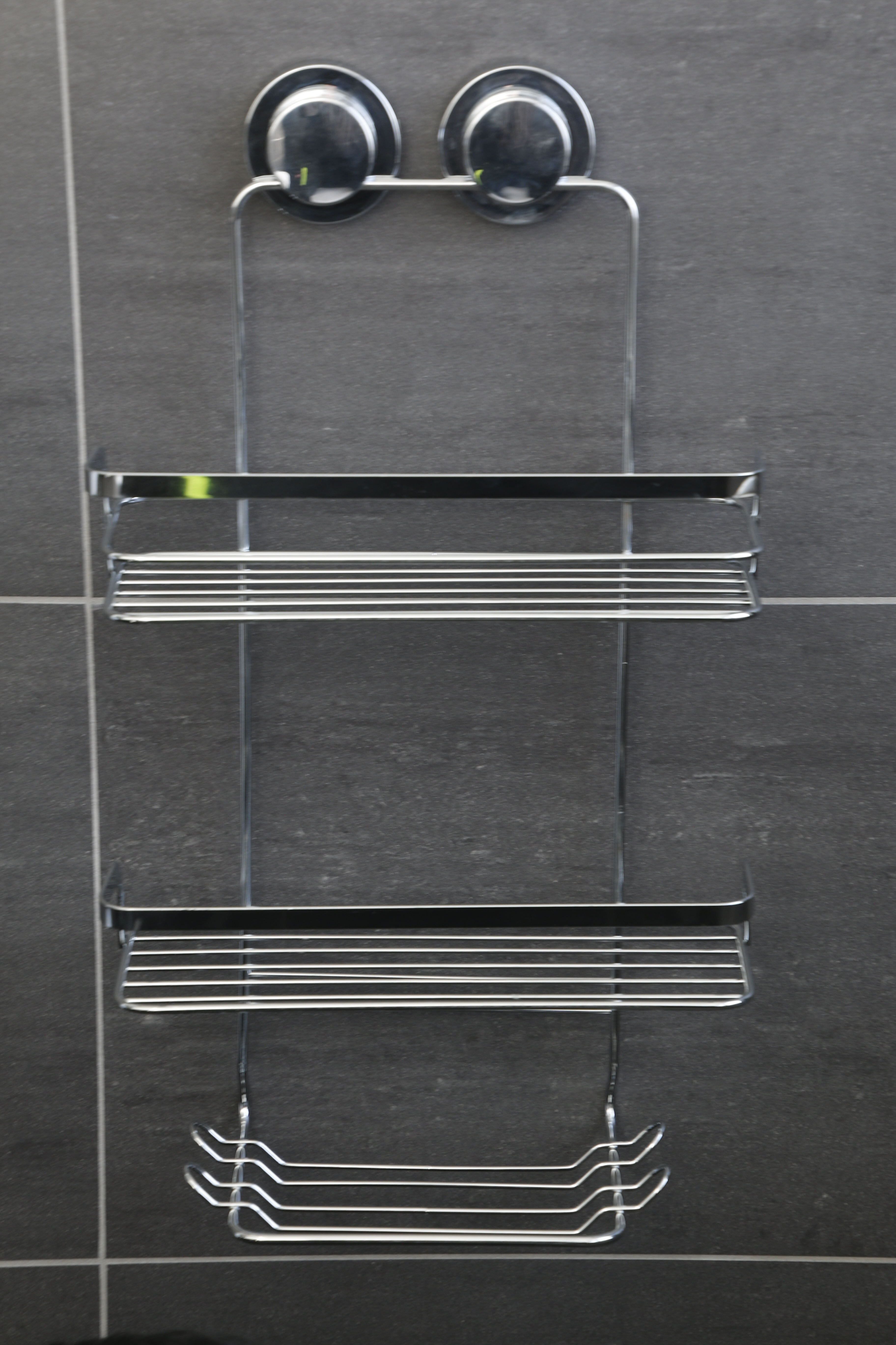Duschkörbe Ablage Wandablage mit 3 Etagen Badezimmer Duschkorbe Badregal Selbstklebend Ohne Bohren Edelstahl