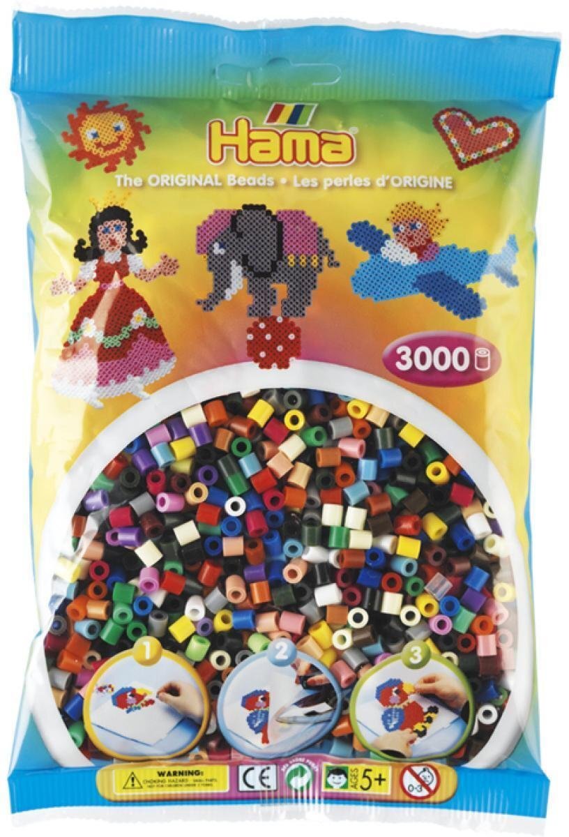 Hama 201-67 - Bügelperlen, ca. 3000 Perlen, volltonmix