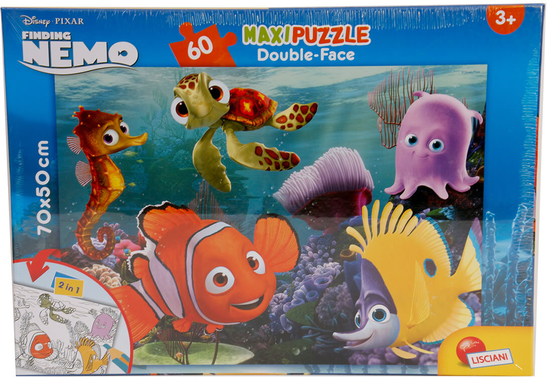 Lisciani Spiele 48243 – Nemo Puzzle doppelseitig Supermaxi, 60 Stück