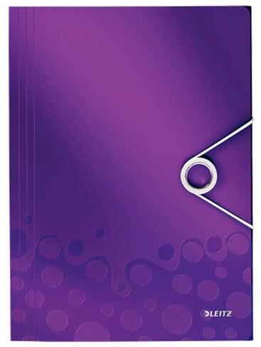 LEITZ Wow Eckspannermappe PP A4 Farbe: Violett metallic