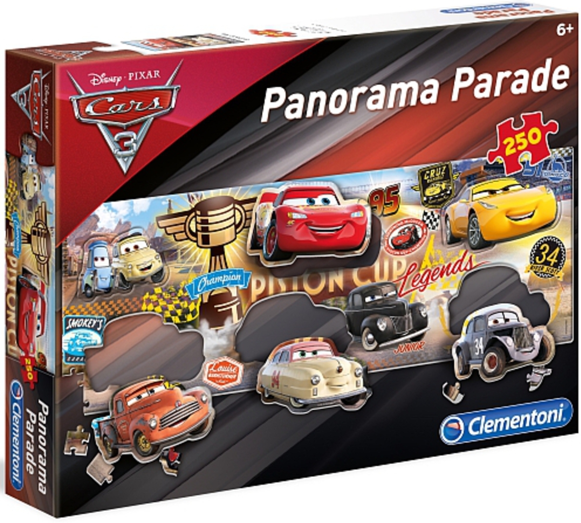 Clementoni 97042 - Disney - Cars - Panorama - 250 Teile