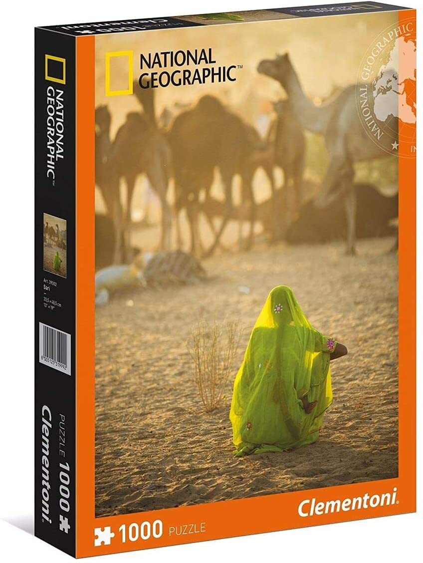 Clementoni 39302.2 - National Geographic 1000 T Sari, Klassische Puzzle