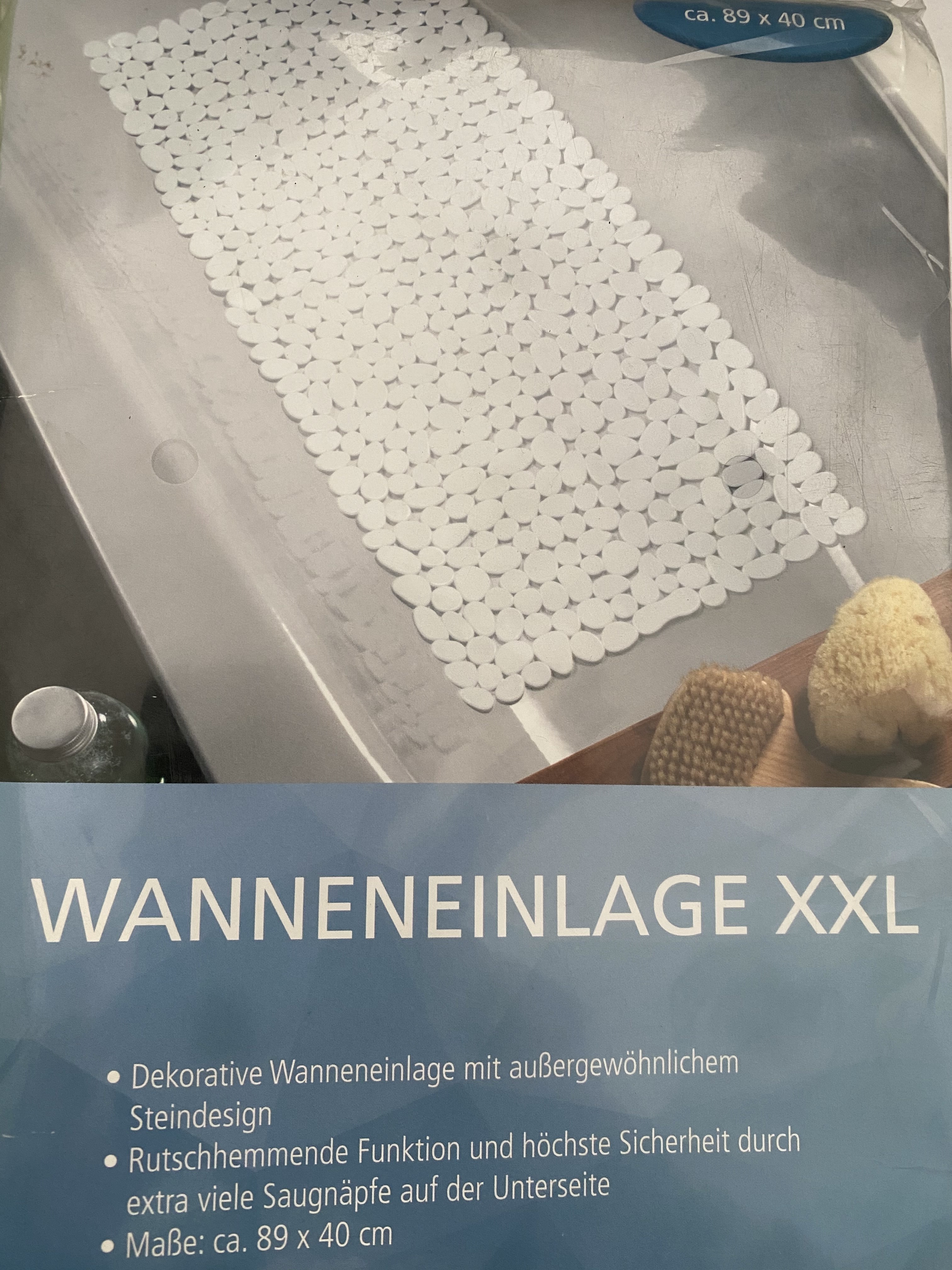 Wenko Wanneneinlage XXL Paradise Weiß 89x40 cm