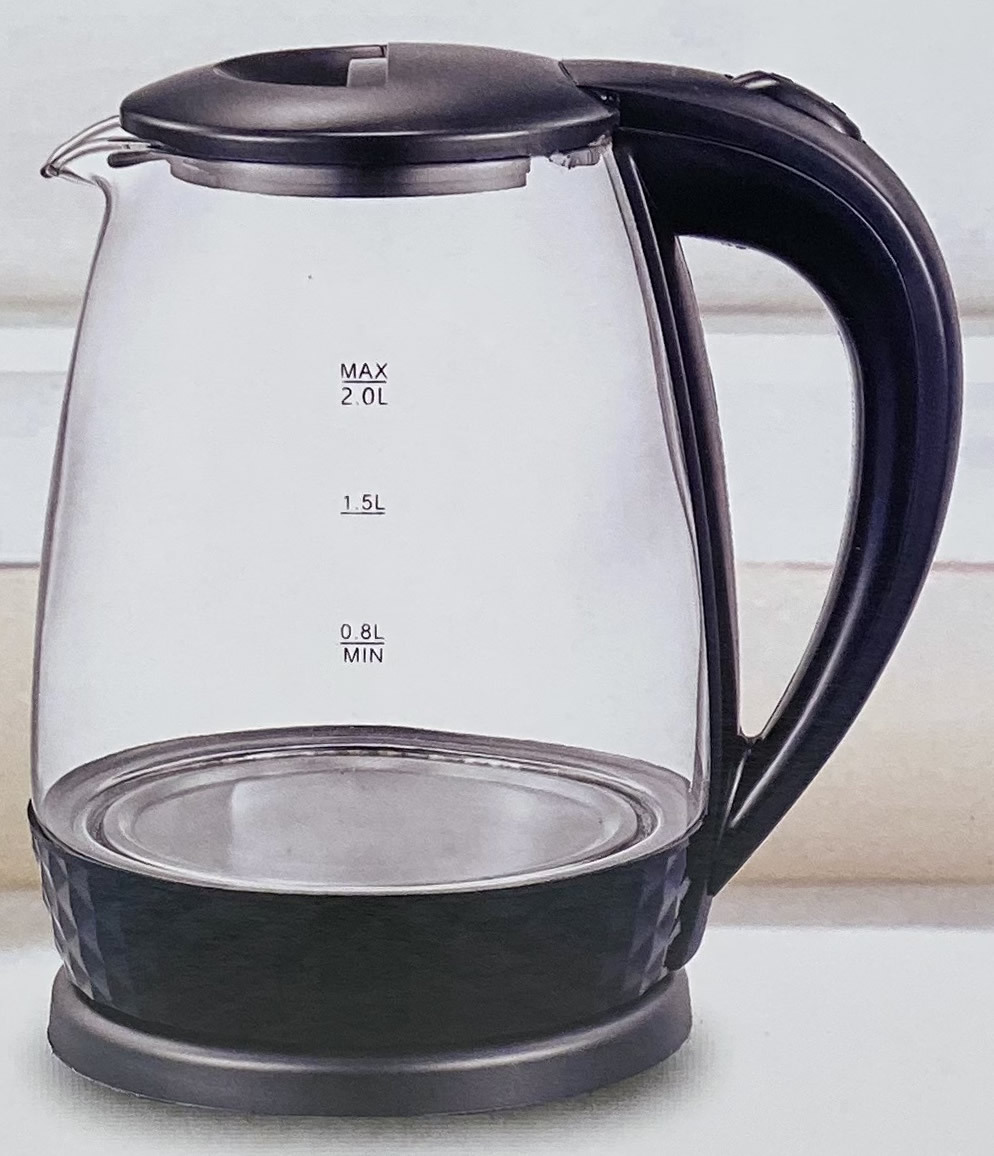 Glas Wasserkocher mit 2,0 Liter, 1.800 Watt, kabelgebunden, Easy&Sweet Life