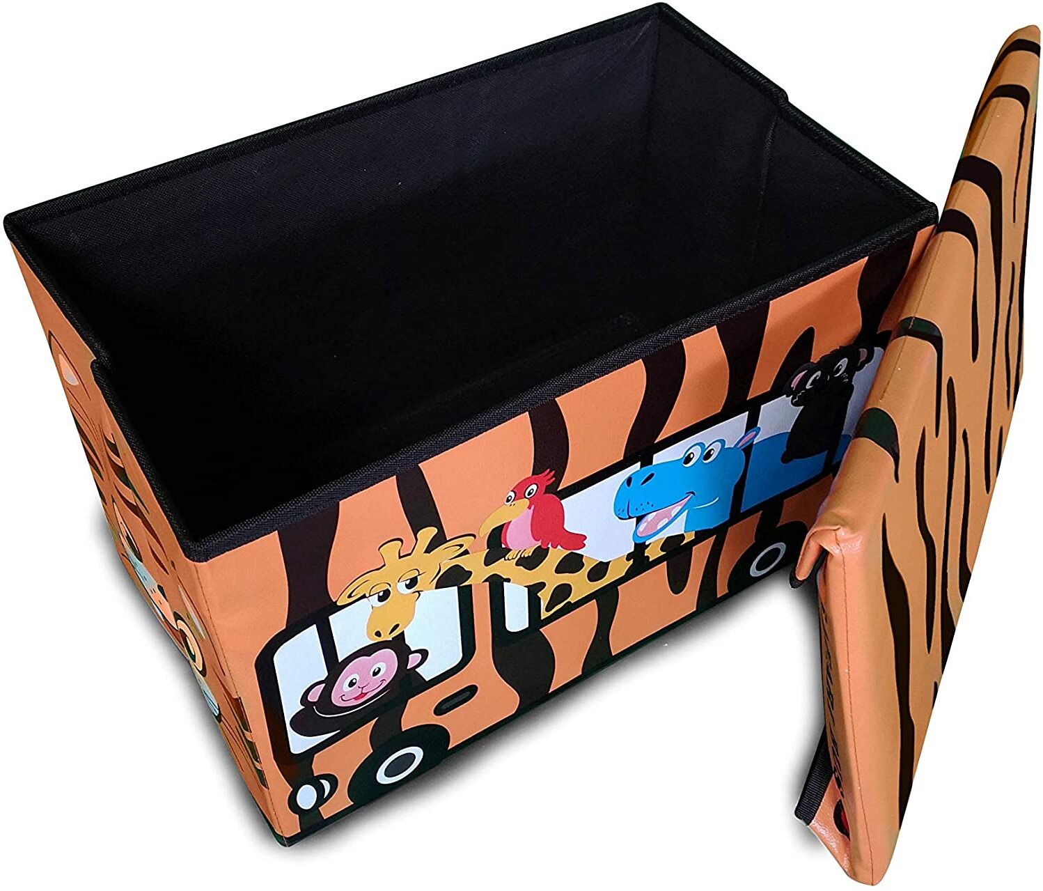 Spielzeugkiste mit Deckel (abnehmbar) bietet viel Platz für die