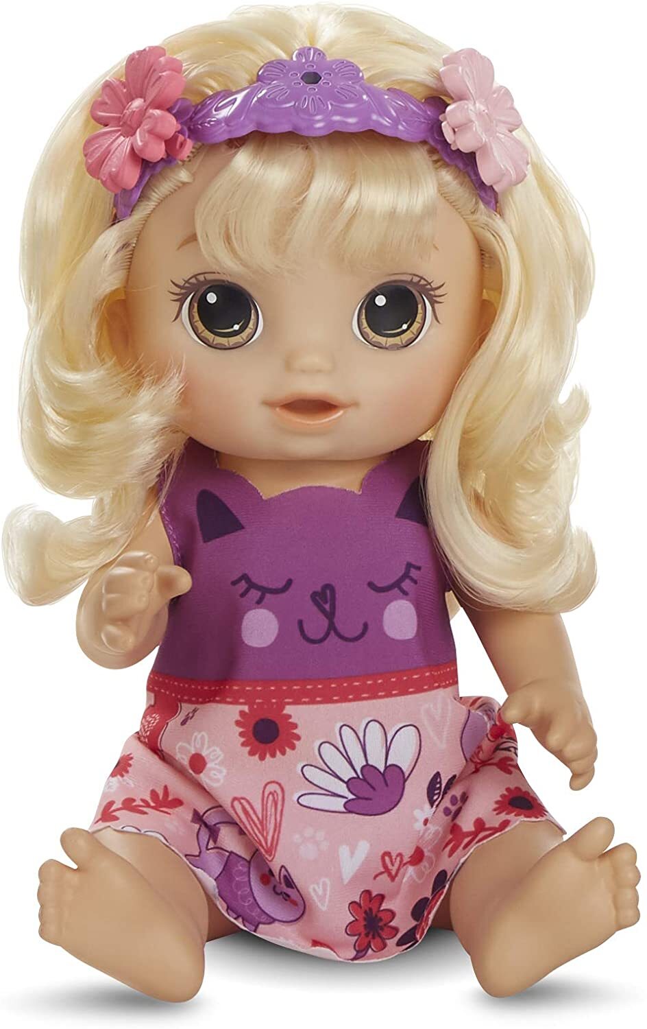 Hasbro Baby Alive Haarzauber Baby mit blondem Haar, sprechende Puppe mit Haaren, die wachsen und kürzer werden, Spielzeug für Kinder ab 3 Jahren