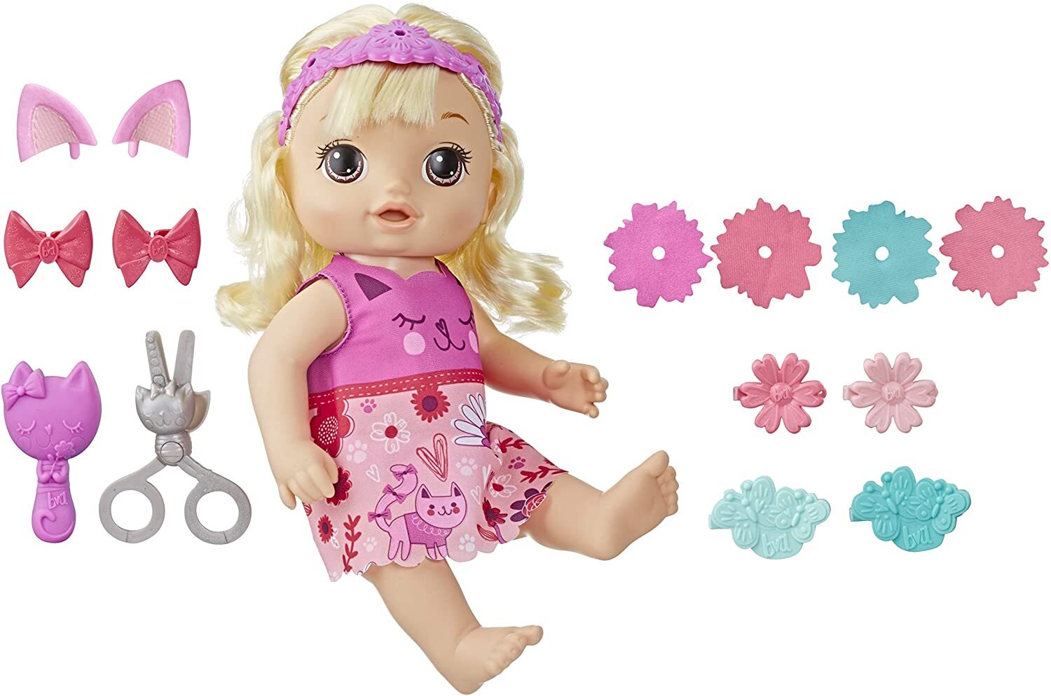 Hasbro Baby Alive Haarzauber Baby mit blondem Haar, sprechende Puppe mit Haaren, die wachsen und kürzer werden, Spielzeug für Ki