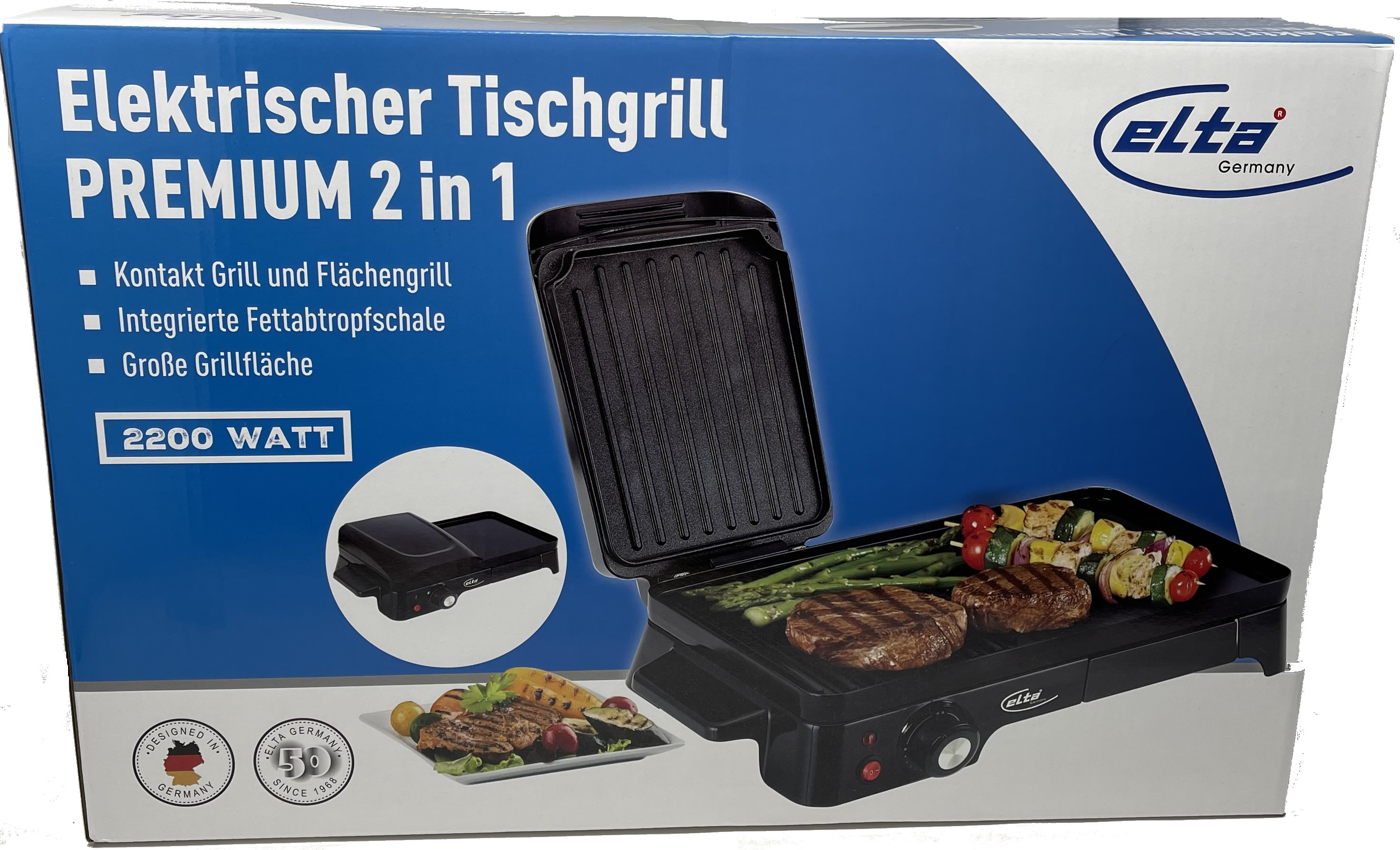 Elta Elektrischer Tischgrill Premium 2in1