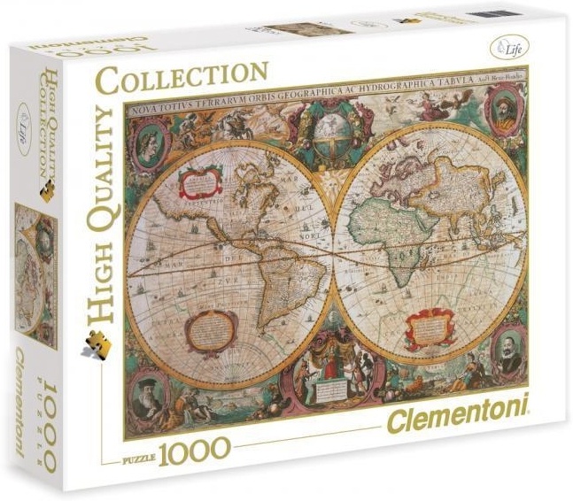 Clementoni 31229 Antike Karte – Puzzle 1000 Teile, High Quality Collection, Geschicklichkeitsspiel für die ganze Familie, Erwach
