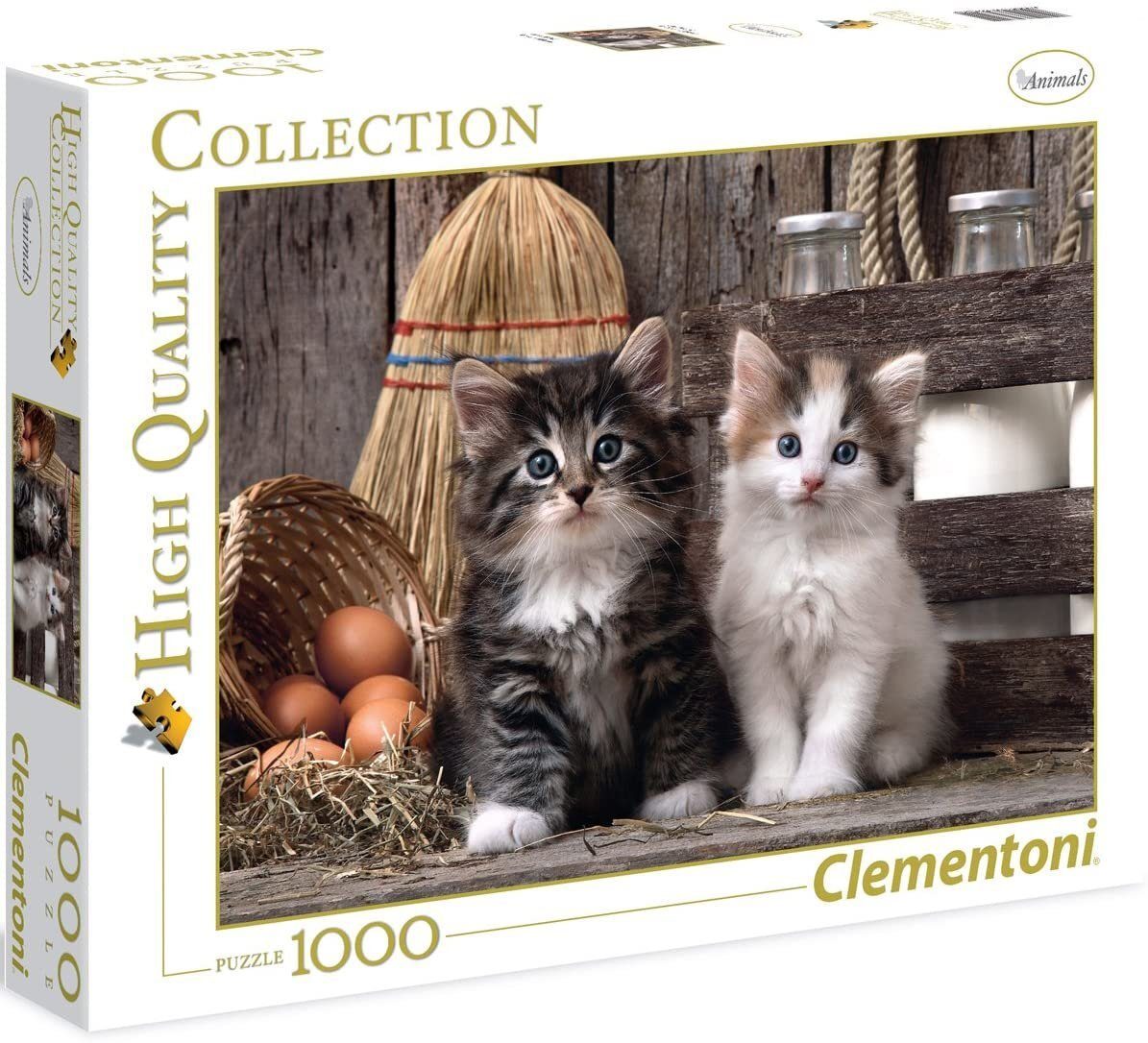 Clementoni 39340 Niedliche Kätzchen – Puzzle 1000 Teile, High Quality Collection, Geschicklichkeitsspiel für die ganze Familie, 