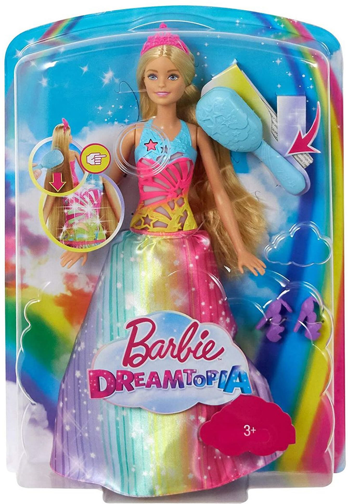 Mattel FRB12 Barbie Dreamtopia - Magische Haarspiel-Prinzessin