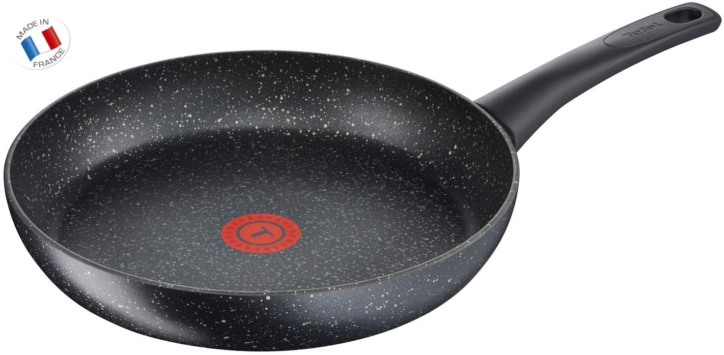 Tefal c6340702 authentische Pfanne gesprenkelt Induktion, Aluminium, Schwarz gesprenkelt, 30 cm