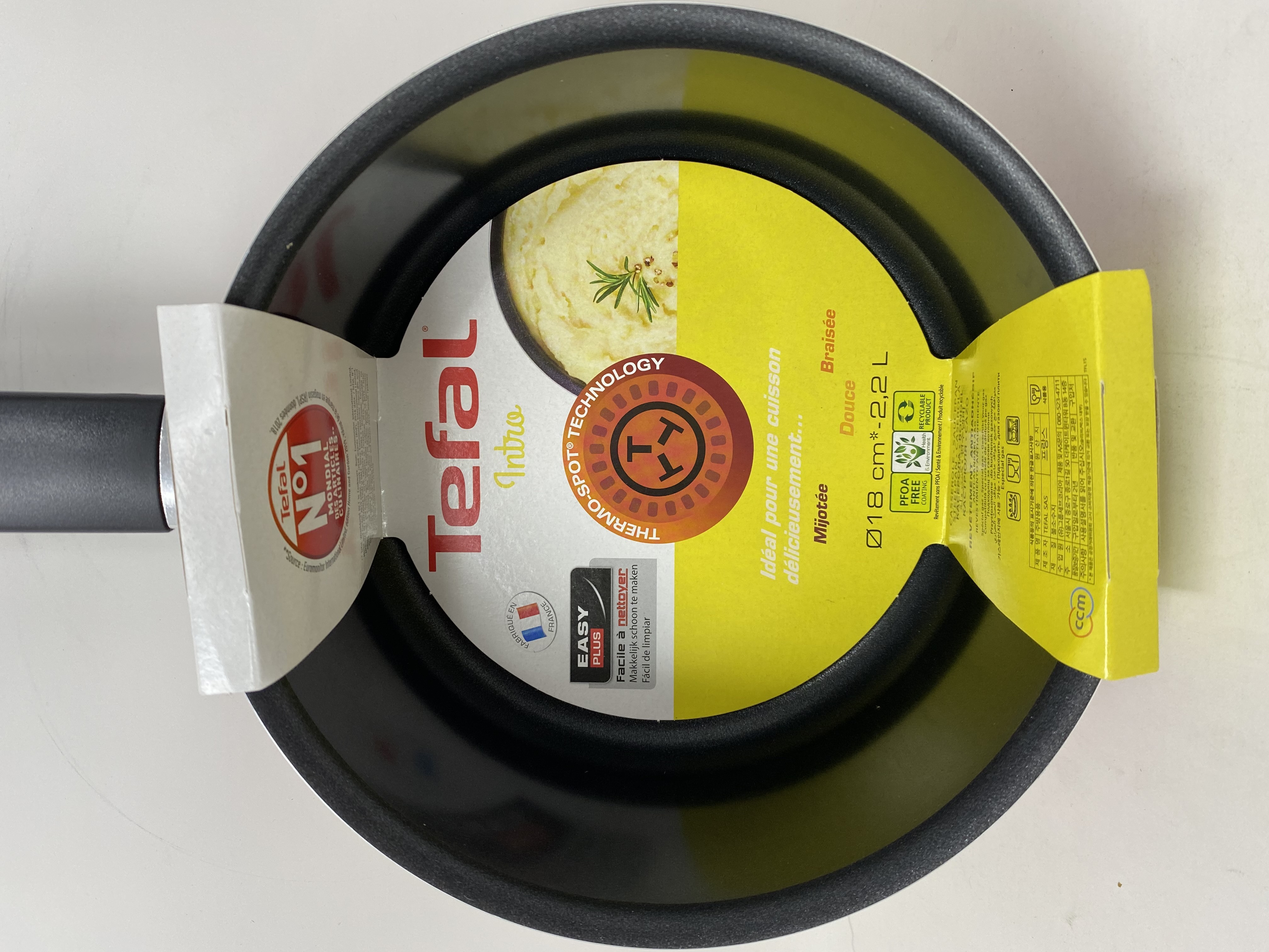 Tefal Intrue Kasserolle, 18 cm, antihaftbeschichtet, für alle Herdarten außer Induktion geeignet