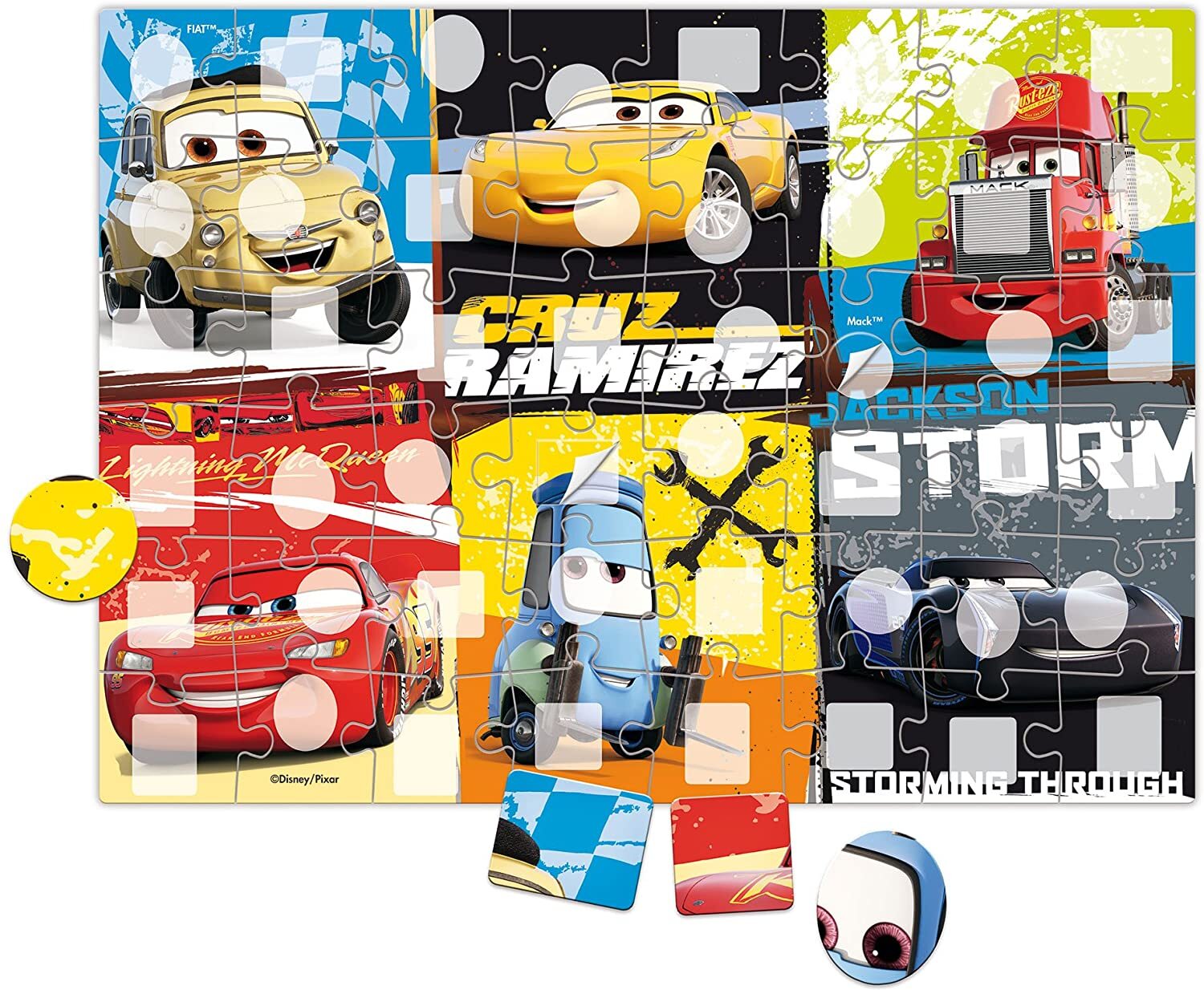 Lisciani Spiele 60795.0 – Puzzle Superstickers Cars 3