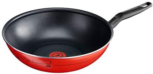 Tefal B3131912 Essential Chef DE France Wok, Rot