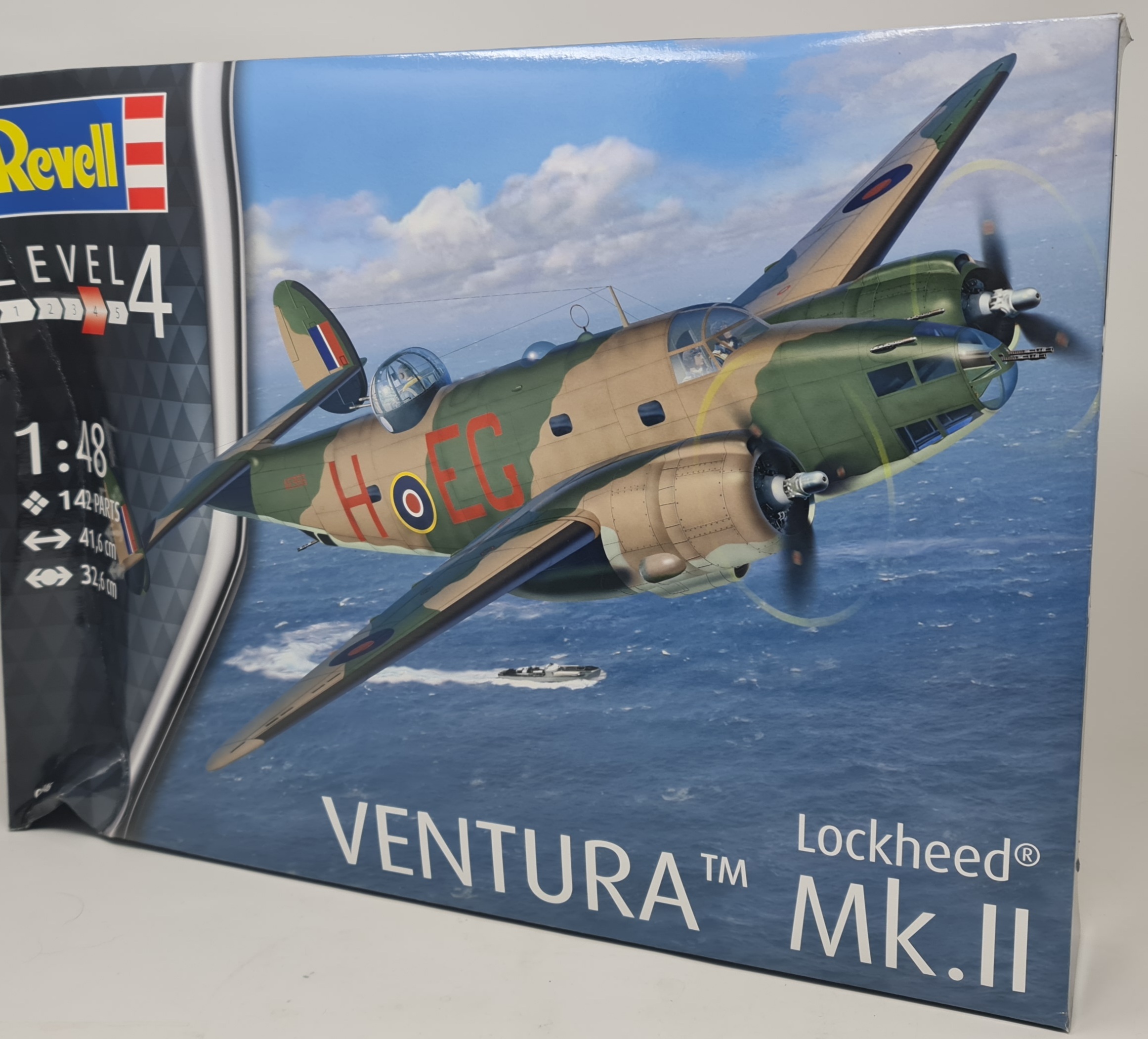 Revell Modellbausatz Flugzeug 1:48 - Lockheed Ventura Mk.II im Maßstab 1:48, Level 4, BWARE