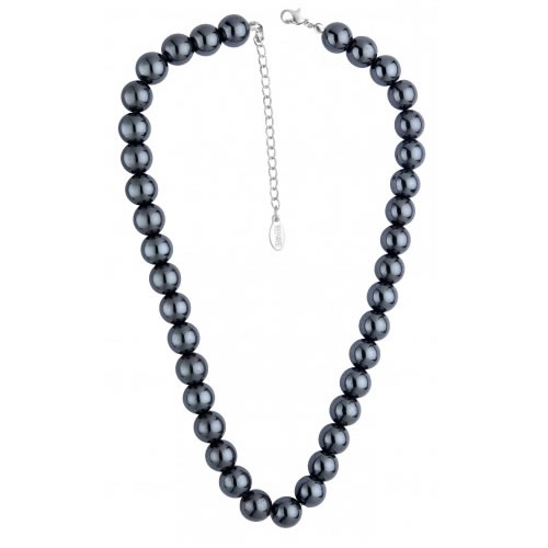 Dunkel Graue Perlenkette mit verstellbaren Verschluss