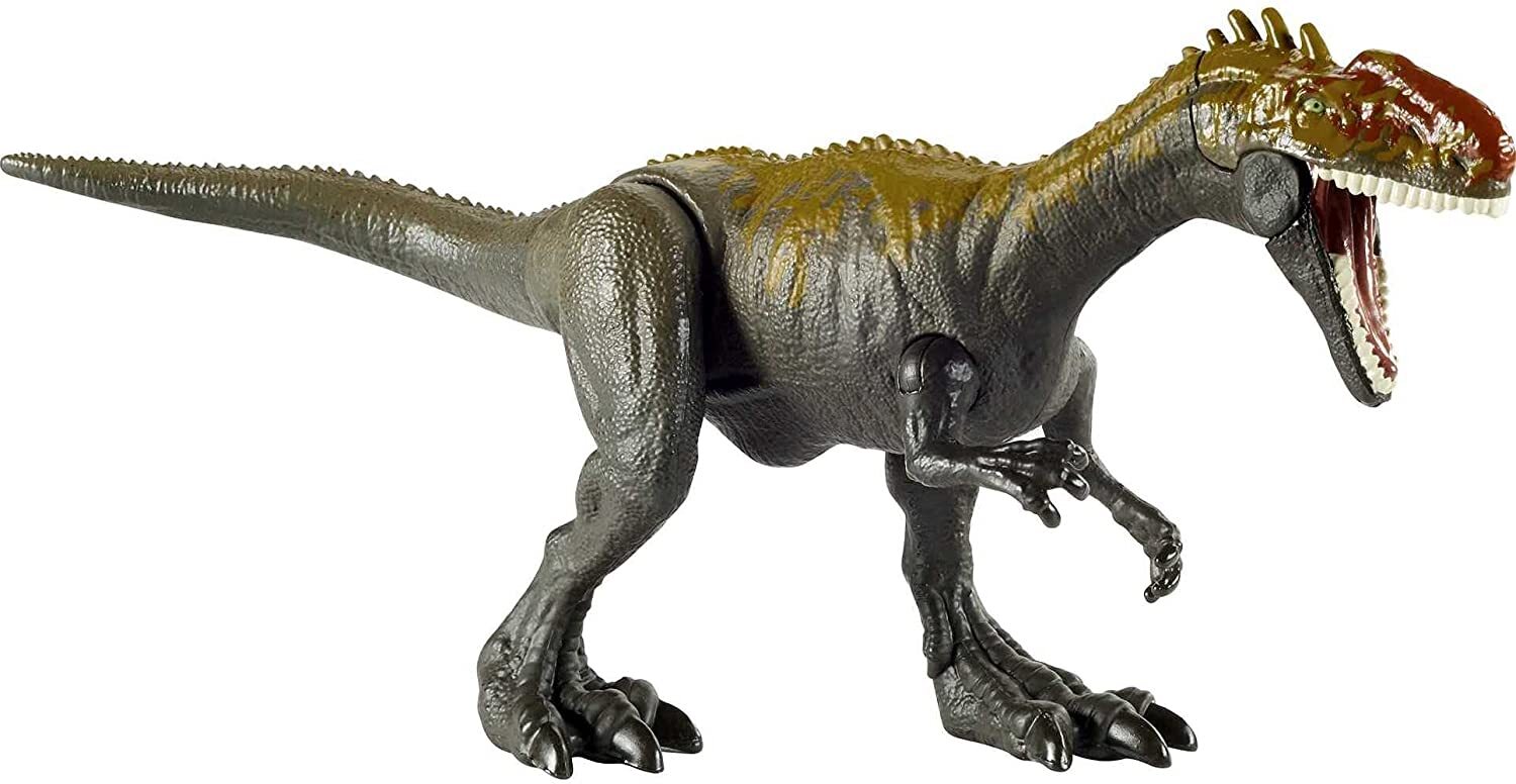 Jurassic World GVG51 - Dino Rivals Dino-Angriff Monolophosaurus, Dinosaurier-Actionfigur, bewegliche Arme und Beine, Dinosaurier