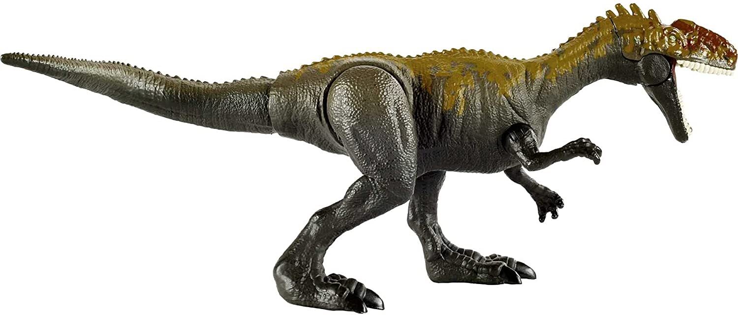 Jurassic World GVG51 - Dino Rivals Dino-Angriff Monolophosaurus, Dinosaurier-Actionfigur, bewegliche Arme und Beine, Dinosaurier