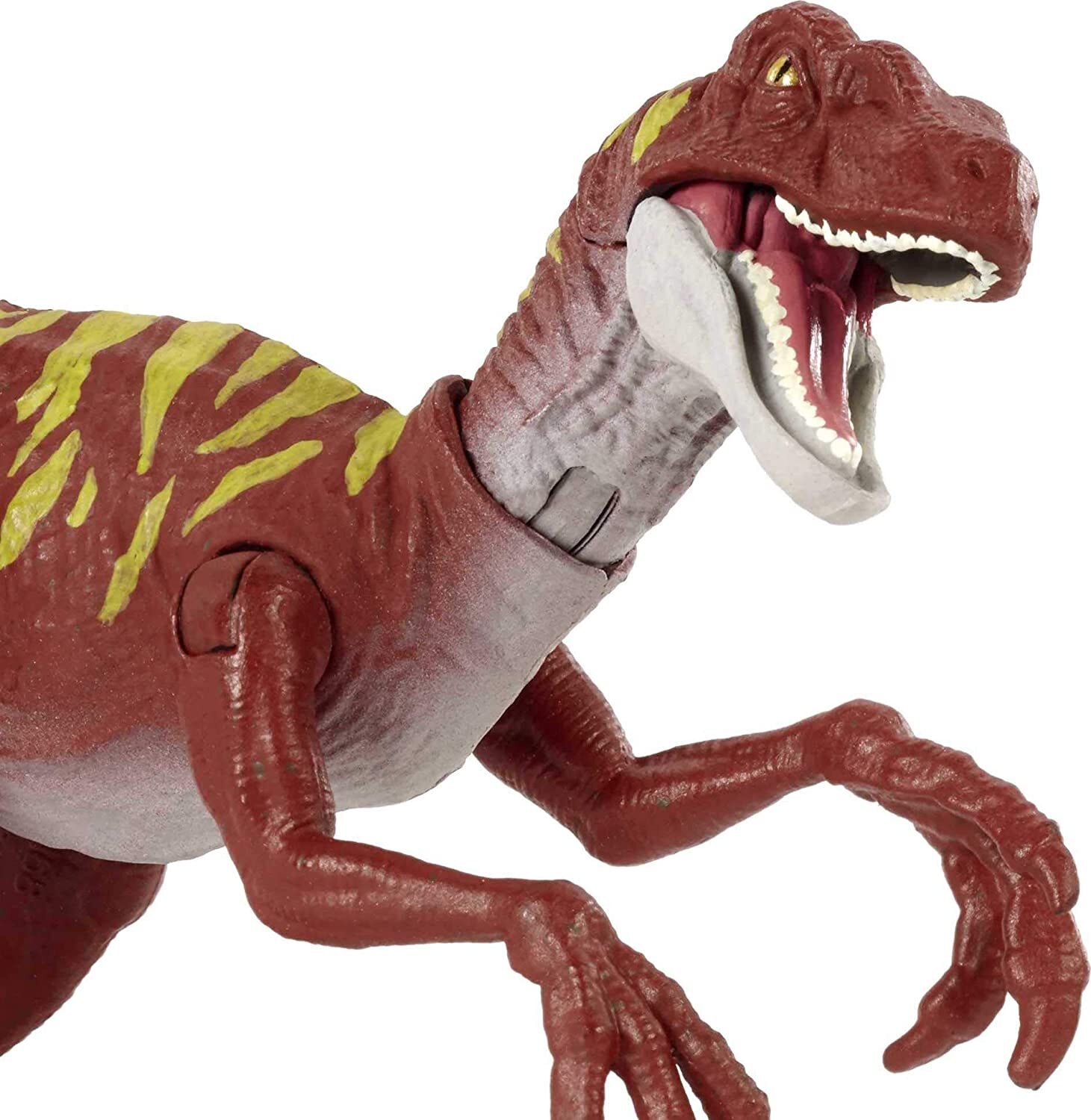 Jurassic World HBX31 - Velociraptor Sprungattacke Dinosaurier-Actionfigur, bewegliche Arme und Beine, ab 4 Jahren
