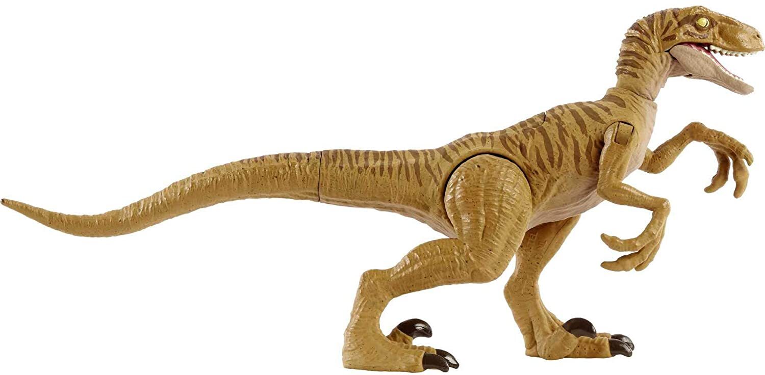 Jurassic World HBX32 - Velociraptor Krallenattacke Dinosaurier-Actionfigur, bewegliche Arme und Beine